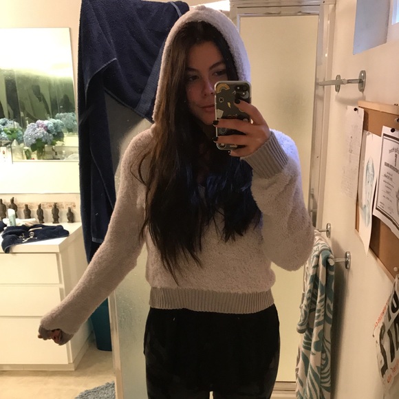 Cute Fuzzy Hooded Sweater! - Picture 2 of 5